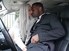 Veronica Leal's Shaved Pussy and Ass Stuffed in Interracial DP Threesome on Bed