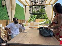 spoiled princess trades funds for big black cock outdoor threesome double vaginal