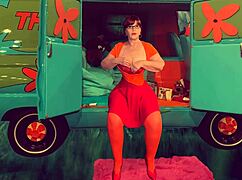 granny velma dinkley in costume gets haunted mystery fucked hard creampied pov