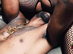 big tits asian latina babe wrecked rough by monster black cocks threesome