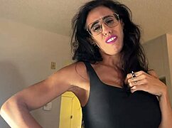 Naughty stepmom candice sneaks quick blowjob cumshot in pov