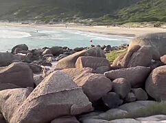 meek cuckold husband watches nudist beach bareback pussy fuck by stranger