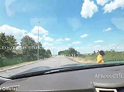 barefoot hitchhiker, fist my squirting pussy then pee in your car?