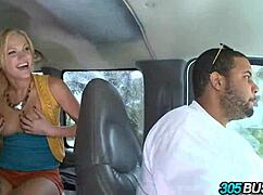 slim blonde tara lee 21 sucks cock for cash on public bus like a whore