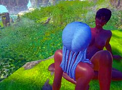 black lesbian lovers fist roughly to squirting bliss at world's end