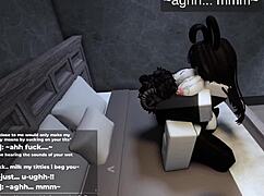 roblox bunny girl bounces big ass on cock till creampie overflow in cute sex romp