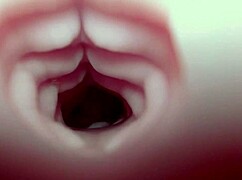 quickie creampie fills emelie's fleshlight bad dragon toy with hot monster load