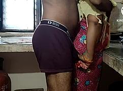 Desi Bhabhi Bent Over Kitchen Counter Takes Big Cock Doggystyle While Stuffing Banana in Her Big Tits Ass Pussy Hardcore.