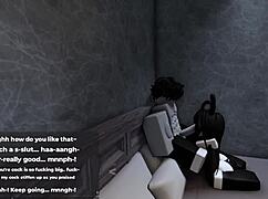roblox bunny girl bounces big ass on cock till creampie overflow in cute sex romp