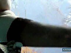 Petra's Shaved Teen Pussy Dives Underwater in Pool Tease