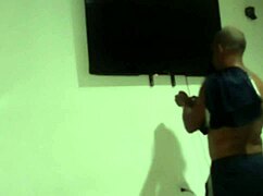 Cheating colombian big ass wife fucks husband's friend's cock while cuckold works real homemade cuckold action