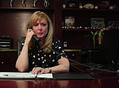 What happens when a horny big-titted girl orgasms from blonde pussy eating?