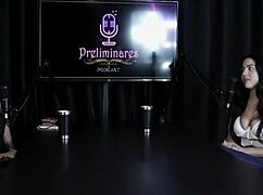 Anabele Nogueira Gets Excited Servicing Wheelchair Guy with Spanish on Her Sheer Red Tits