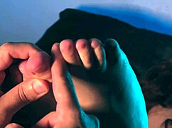 artemis' sweaty nylon feet get up close licking and sucking