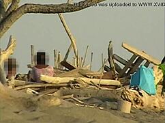 gf sucking my cock on crowded beach strangers!!