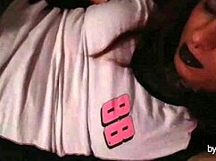 i'm a goth shemale strokin my cock so hard umm