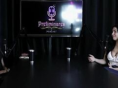 Anabele Nogueira Gets Excited Servicing Wheelchair Guy with Spanish on Her Sheer Red Tits