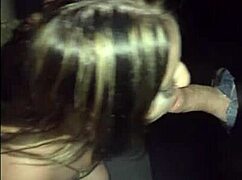 Married woman sneaks off to glory hole for stranger fucks