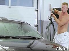 Hammering Beautys Tight Cunt from Behind in Doggystyle Blowjob Sucking Hardcore Pleasure