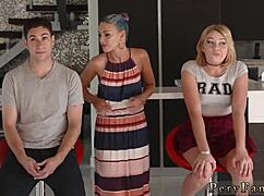 MILF pounds petite teen 18+ associate's friend pussy then toys her ass