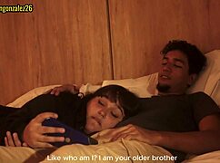 Chubby Argentinian begs stepbro not to shove cock in her mouth but he face fucks anyway