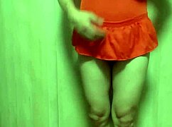 cutie in swimsuit takes huge anal plug training