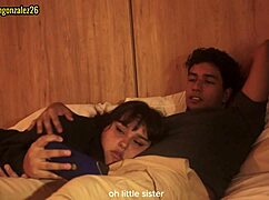 Chubby Argentinian begs stepbro not to shove cock in her mouth but he face fucks anyway