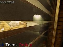 you spot your neighbor rubbing her wet pussy hard