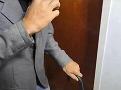 Petite Latina sneaks risky fuck with college boyfriend while grandpa nearly catches them