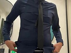 hung daddy strokes massive cock furiously pumps out beast cum load everywhere