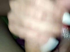 Watching porn she massages my cock until milking it dry