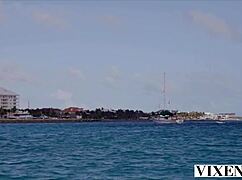 vixen vicki and teanna's steamy lesbian paradise escape