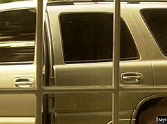 redhead beauty bends over for outdoor passion