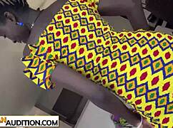 crystal's ebony teen pussy stretched by monster cock after casting