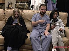 Bratty cheerleader jasmine rose gets her fat ass spread and tickled in hospital exam!