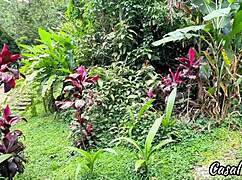 Redhead girlfriend spanked stripped fucked while flashing tits ass heels to friend