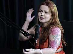 ruiva safada's huge tits thrill after exibida confession menage tease