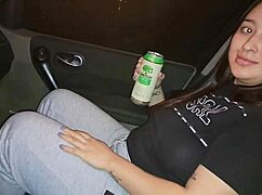 big ass latina bends over doggystyle creampied in public park