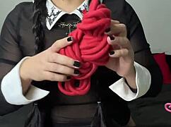 my shibari rope collection started with this hot latina neighbor bound and begging