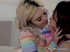 WOW! Busty Blonde's PIERCED NIPPLES Thrill During DEEP PUSSY LICKING By Naughty Brunette FRIEND - Lexi Lore Freya Parker