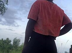 wanna see this crazy bitch twerking her ass half naked deep in the forest