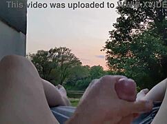 mature dude strokes his huge cock to explosive homemade orgasm in riverview