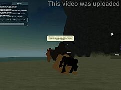 roblox slut bends for bbc anal doggystyle, but will she handle the rough orgasm ride?