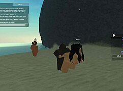 roblox slut bends for bbc anal doggystyle, but will she handle the rough orgasm ride?
