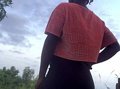 wanna see this crazy bitch twerking her ass half naked deep in the forest