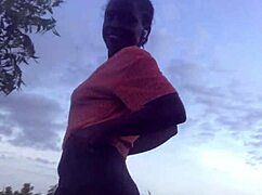 wanna see this crazy bitch twerking her ass half naked deep in the forest