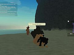 roblox slut bends for bbc anal doggystyle, but will she handle the rough orgasm ride?