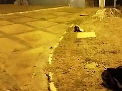 went to soccer field for risky face surprise and nearly got caught in the act