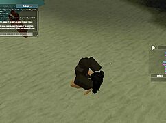 roblox slut bends for bbc anal doggystyle, but will she handle the rough orgasm ride?