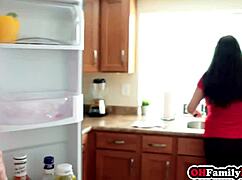 kyler quinn's perfect round booty got stepbro hard for rough teen fuck